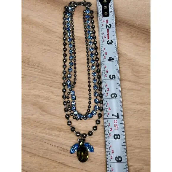 Y2K Coach Poppy Swarovski Crystal Bee Necklace, Bracelet & Earring Jewelry Set - Picture 11 of 13